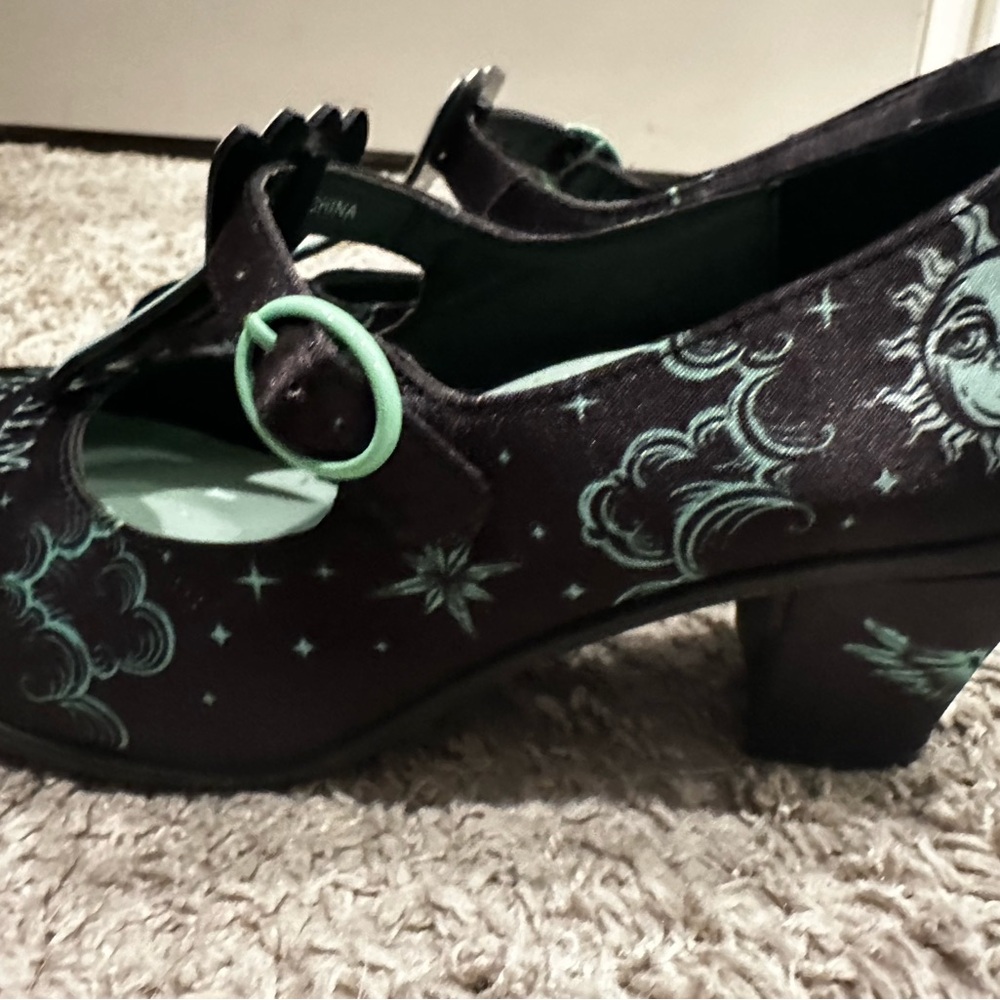Hot Chocolate Design Ouija Mary Jane Heels Size 36 size 6.5 Spooky Goth Shoes - Picture 10 of 11